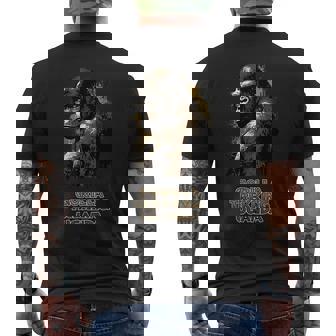 Gorilla Trekking Uganda National Parks Men's Back Print T-Shirt | Mazezy