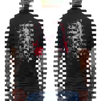 Gothic Anime Demon Waifu Cute Japan Manga Vaporware Retro Men's T-shirt Back Print - Thegiftio