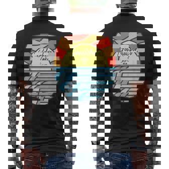 Gouldsboro Lake Pennsylvania PA Sunset Souvenir Men's Back Print T-Shirt | Mazezy