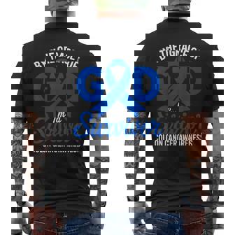 By The Grace Of God I'm A Survivor Colon Cancer Awareness Men's T-shirt Back Print | Seseable UK