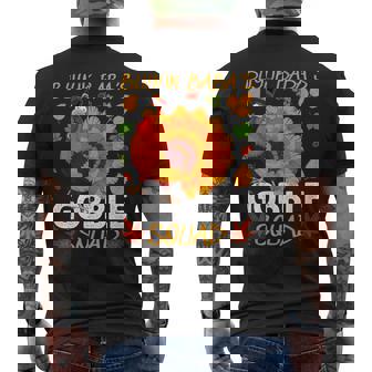 Grandpa Buyuk Baba's Gobble Squad Thanksgiving Matching Men's Back Print T-Shirt | Mazezy