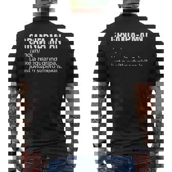 Grandpa-Man Like a Regular Grandpa Just With Superhero Skill Tank Top Men's Back Print T-Shirt | Mazezy