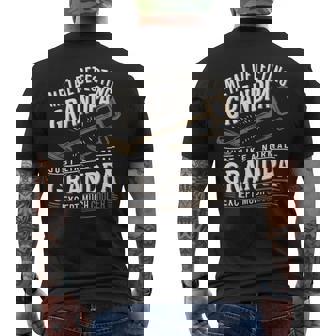 Grandpa Metal Detecting Treasure Hunter Metal Detector Men's T-shirt Back Print - Thegiftio