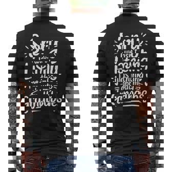 Grandparent Humor Grandbabies On My Mind Men's Back Print T-Shirt | Mazezy