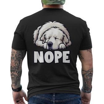 Great Pyrenees Nope Lazy Pet Cute Not Today Bored Men's T-shirt Back Print - Thegiftio UK