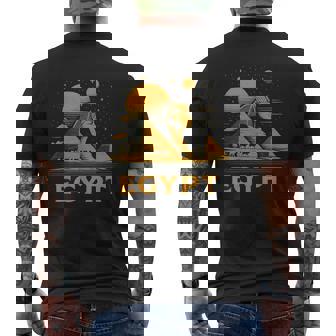 Great Sphinx Pyramid Ancient Egyptian Art Men's Back Print T-Shirt | Mazezy