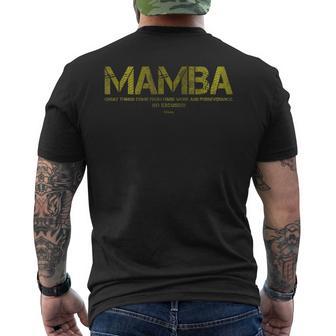 Great Things Come From Hard Work And Perseverance Men's T-shirt Back Print - Thegiftio UK