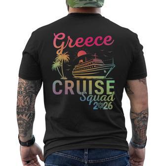 Greece Cruise Family 2026 Squad Vacation Matching Family Men's T-shirt Back Print | Mazezy