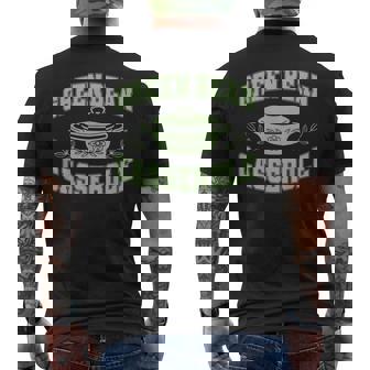 Green Bean Casserole Kitchen Queen Fall Dinner Cooking Men's Back Print T-Shirt | Mazezy