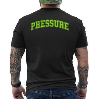 Green Pressure Green Color Graphic Men's T-shirt Back Print - Thegiftio