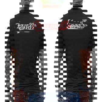 Greenville North Carolina South Carolina Vintage Varsity Men's Back Print T-Shirt | Mazezy