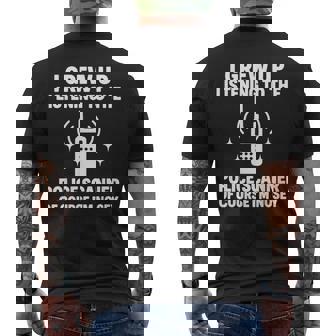 I Grew Up Listening To A Police Scanner Men's T-shirt Back Print | Mazezy