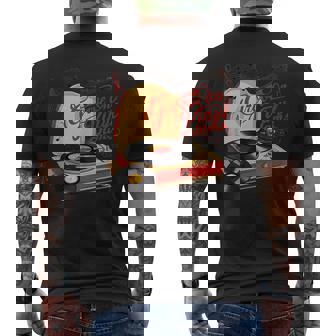 Groove On レトロビニールジャム、レトロビニールレコード メンズTシャツ バックプリント - Kawaiitshirt