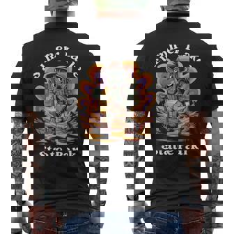 Groovy Sumner Lake State Park New Mexico Hiking Cactus Men's Back Print T-Shirt | Mazezy