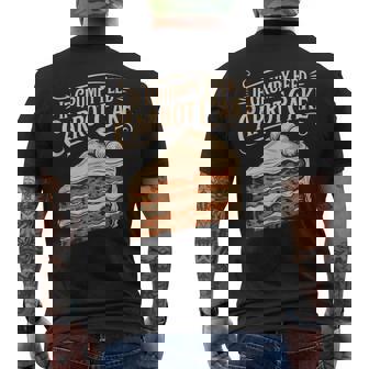 If Grumpy Feed Carrot Cake Dessert Mood Fix Tank Top Men's Back Print T-Shirt | Mazezy