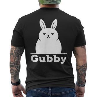 Gubby Rabbit Anime Character Cute Grumpy Bunny Men's T-shirt Back Print - Monsterry