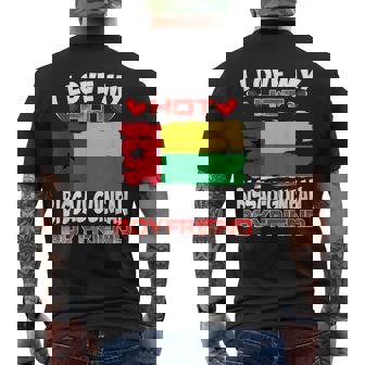 Guinea-Bissau I Love My Hot Bissau-Guinean Boyfriend Men's Back Print T-Shirt | Mazezy