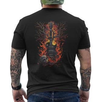 Guitare Électrique Groupe De Musiciens En Metal Crâne Et T-shirt imprimé au dos - Cadeauxyz