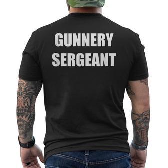 Gunnery Sergeant Employees Official Uniform Work Men's Back Print T-Shirt | Mazezy