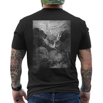 Gustave Dore Archangel Michael And Angels Fighting Dragon Men's T-shirt Back Print - Thegiftio UK