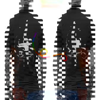 Gymnast Acrobat Gymnastics Gay LGBTQIA Pride Month Tank Top Men's Back Print T-Shirt | Mazezy