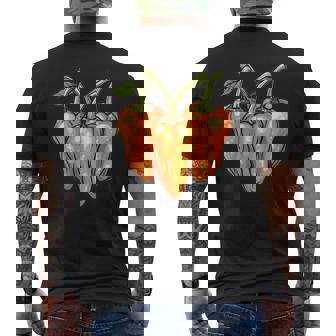 Habaneros With A Bold Outline Men's Back Print T-Shirt | Mazezy