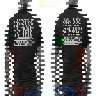 Hair Stylist 6-7 Mode Activated Job Title Men's Back Print T-Shirt | Mazezy