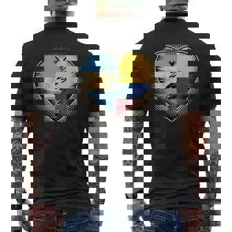 Half Argentinian Colombian Roots Argentina Colombia Men's Back Print T-Shirt | Mazezy