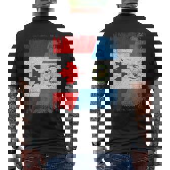 Half Canada Guatemala Flag Canadian Guatemalan Pride Roots Men's Back Print T-Shirt | Mazezy