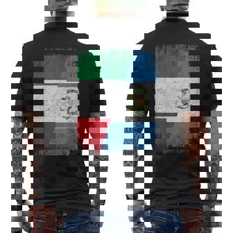 Half Italy Guatemala Flag Italian Guatemalan Pride Roots Men's Back Print T-Shirt | Mazezy