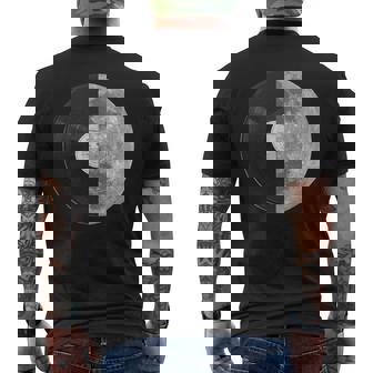 Half Mooninyl Record – Music Lover Lunar Graphic メンズTシャツ バックプリント - Kawaiitshirt