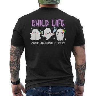 Halloween Child Life Specialist Fall Child Life Specialist Men's Back Print T-Shirt | Mazezy
