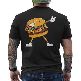 Hamburger Cheeseburger Burger Dabbing Fast Food Men's T-shirt Back Print - Thegiftio UK