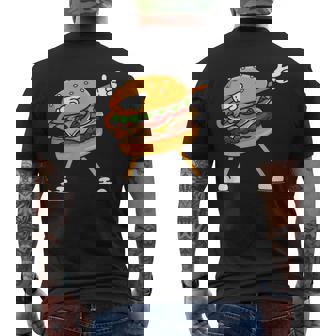 Hamburger チーズバーガー Burger Fast Food Cheeseburger Dabbing メンズTシャツ バックプリント - Kawaiitshirt