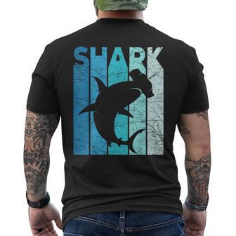Hammerhead Shark Vintage Shark Lover Retro Oceanography Men's T-shirt Back Print - Thegiftio UK
