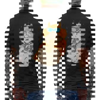 Hamster Skydiving Rodent Tank Top Men's Back Print T-Shirt | Mazezy