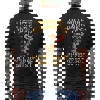 I Might Be A Handful But My Weiner Sure Isn't Dog Men's T-shirt Back Print | Seseable CA