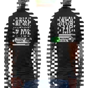 Handyman 6-7 Mode Activated Job Title School Work Men's Back Print T-Shirt | Mazezy