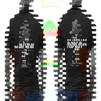 The Handyman Elf Family Matching Group Christmas Ugly Pajama Men's Back Print T-Shirt | Mazezy