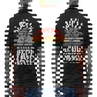 Happily Lavender Married LGBTQ Romantic Union Tank Top Men's Back Print T-Shirt | Mazezy