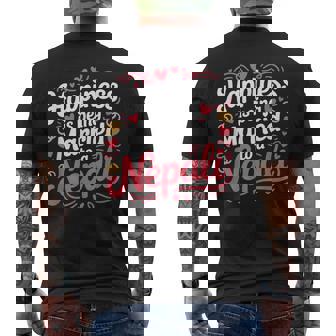 Happiness Is Being Married To A Nepali Nepal Wife Husband Men's Back Print T-Shirt | Mazezy