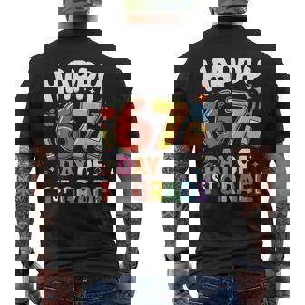 Happy 67 Day Of 1st Grade I Survived 67 Days Of School Kids Men's Back Print T-Shirt | Mazezy