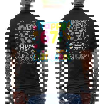 Happy 67th Day Of 1st Grade School Meme 67 Kids Teachers Tank Top Men's Back Print T-Shirt | Mazezy