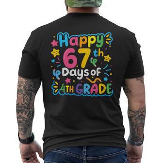 Happy 67th Day Of 4th Grade School Meme 67 Kids Teachers Men's Back Print T-Shirt | Mazezy