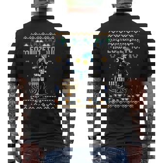 Happy Hanukkah Hanukkat Meowzel Tov Jewish Cat Menorah Tank Top Men's Back Print T-Shirt | Mazezy