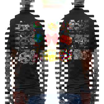 Happy New Year Teacher Fireworks New Years Eve Party 2026 Men's Back Print T-Shirt | Mazezy