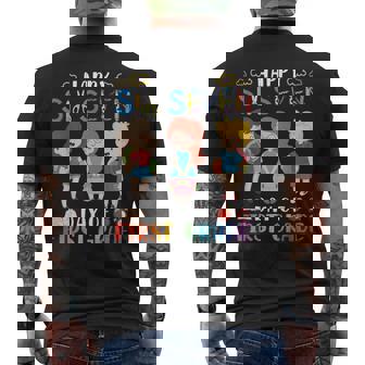 Happy Six Seven Day Of First Grade Student Back To School Men's Back Print T-Shirt | Mazezy