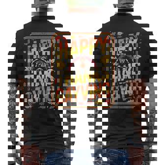 Happy Thanksgiving Gay Pride Celebration Autumn Men's Back Print T-Shirt | Mazezy