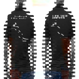 I Have Potential Energy Physics Joke メンズTシャツ バックプリント - Kawaiitshirt