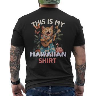 This Is My Hawaiian Cat Hawaii Party Luau Men's T-shirt Back Print - Thegiftio UK